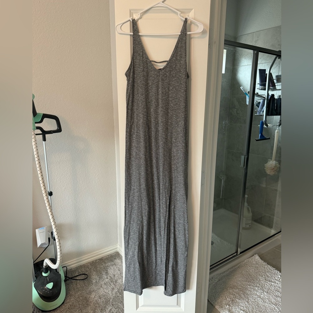 Express tshirt tank dress maxi with side slit size medium